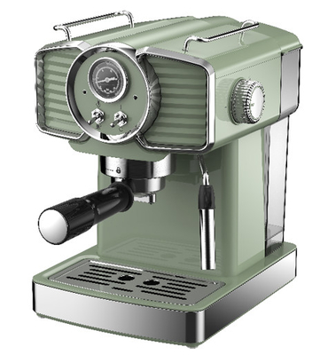 Green Colour Office Retro Espresso Machine With Manual Operation