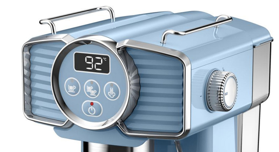 1350W 1.8L Retro Style Espresso Machine Preset 1 And 2 Cup